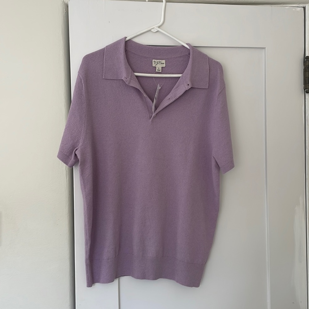 NWT J Crew Knit Collared Polo Men’s Shirt. Size L